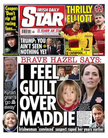 Irish Daily Star Frontpage
