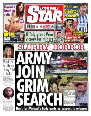 Irish Daily Star Frontpage