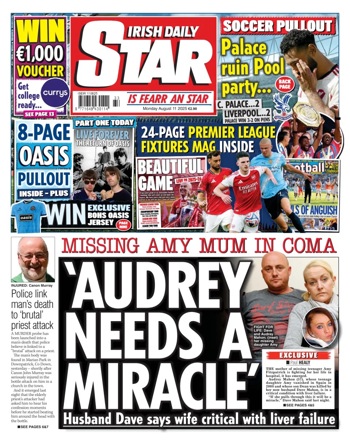 Irish Daily Star Frontpage