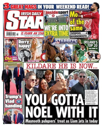 Irish Daily Star Frontpage
