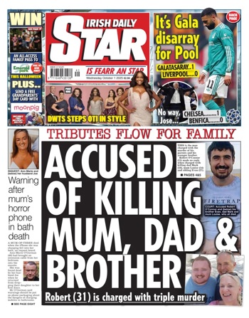 Irish Daily Star Frontpage