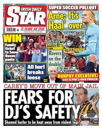Irish Daily Star Frontpage
