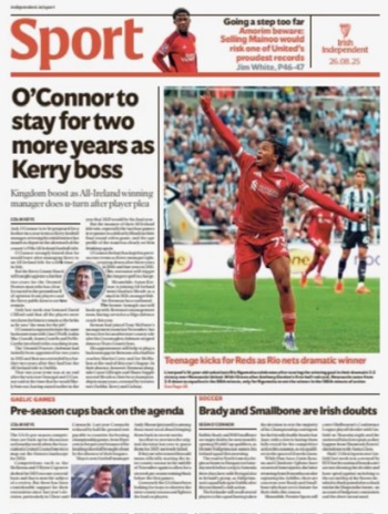 Irish Independent Backpage