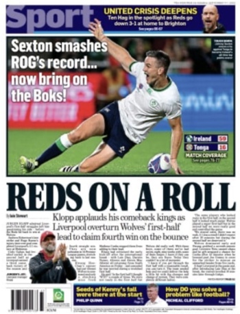 Irish Mail On Sunday Backpage