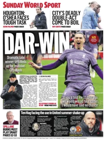 Irish Sunday World Backpage