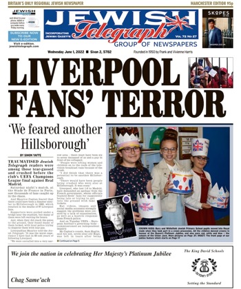 Jewish Telegraph Frontpage (31-05-2022)