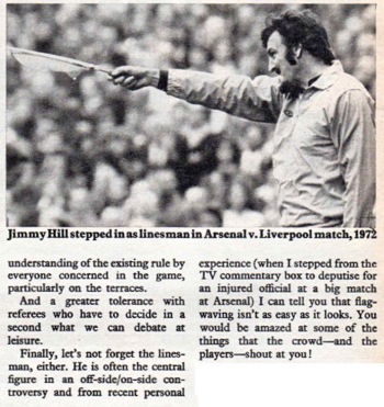 Jimmy Hill Stepped In As Linesman