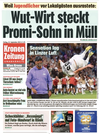 Kronen Zeutung Frontpage