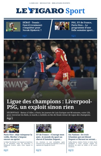 Le Figaro Cover (Before match)