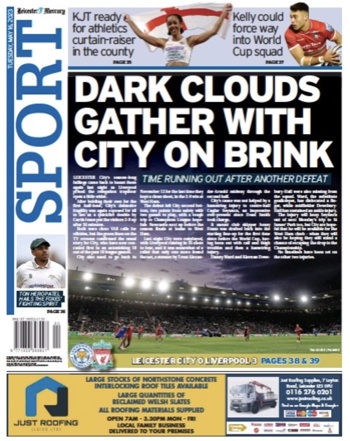 Leicester Mercury Backpage