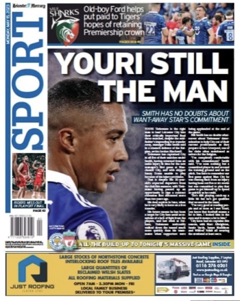 Leicester Mercury Backpage (Before match)