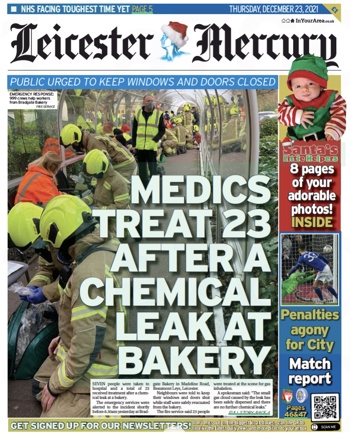 Leicester Mercury Frontpage