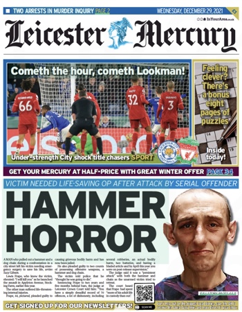 Leicester Mercury Frontpage