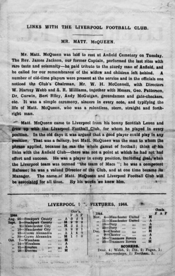 LFC Programme Obituary