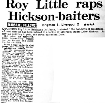 Little Raps Hickson-Baiters - Daily Express Report