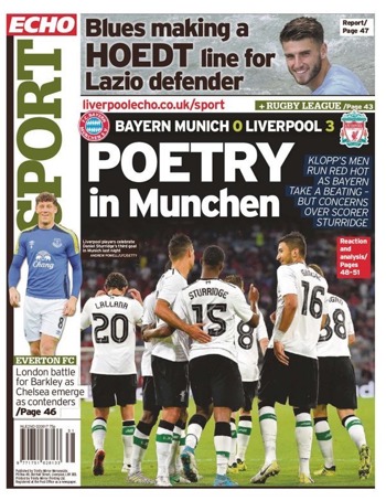 Liverpool Echo Back Page