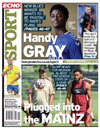 Liverpool Echo Backpage (Before match)