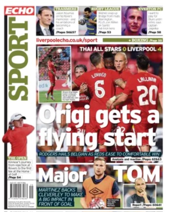 Liverpool Echo Backpage