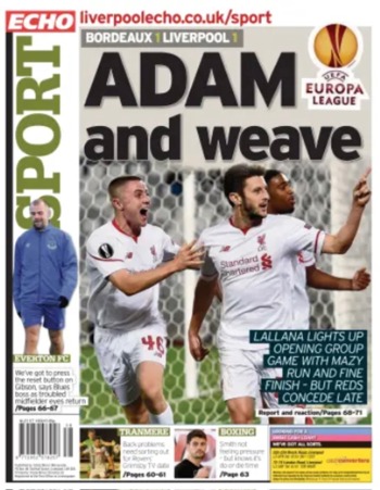 Liverpool Echo Backpage