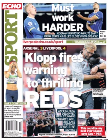 Liverpool Echo Backpage