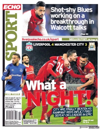Liverpool Echo Backpage