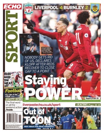 Liverpool Echo Backpage