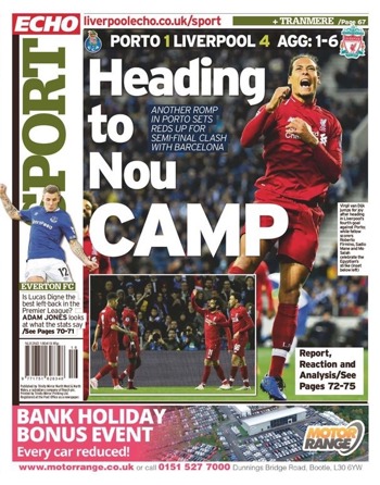Liverpool Echo Backpage