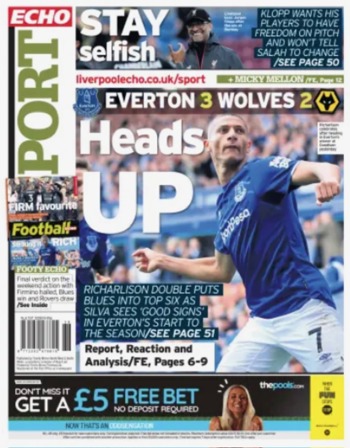 Liverpool Echo Backpage