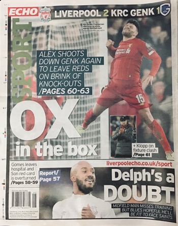 Liverpool Echo Backpage