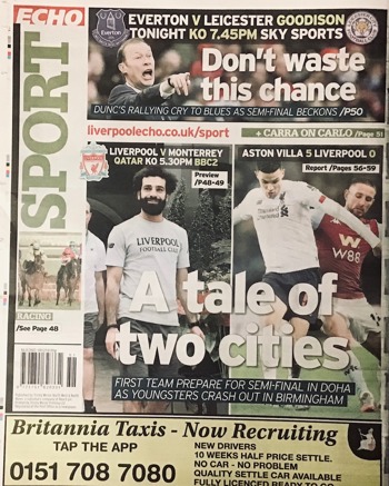 Liverpool Echo Backpage