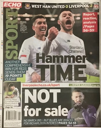 Liverpool Echo Backpage