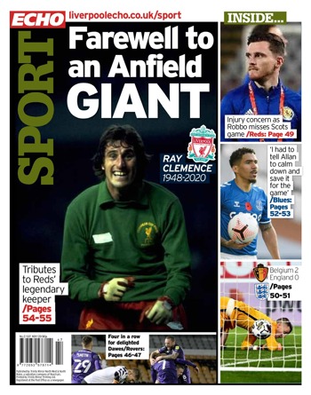 Liverpool Echo backpage - 16 Nov 2020
