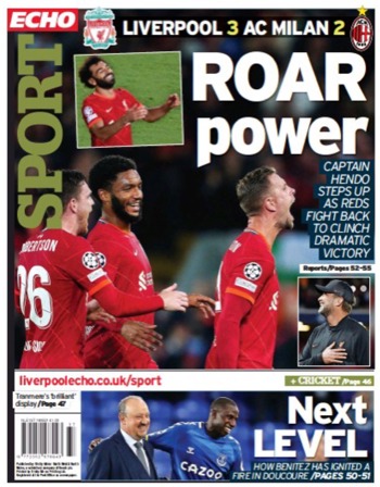 Liverpool Echo Backpage
