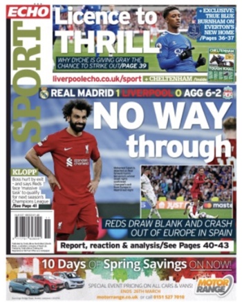Liverpool Echo Backpage