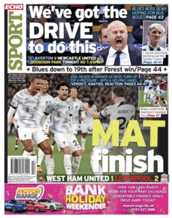Liverpool Echo Backpage