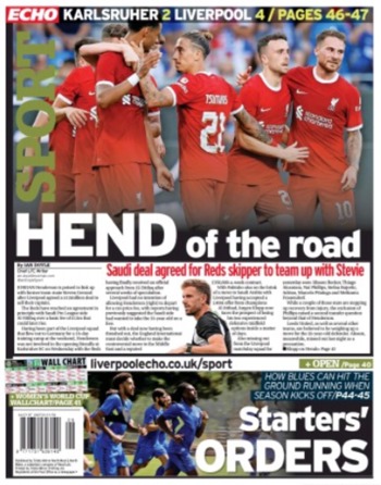Liverpool Echo Backpage