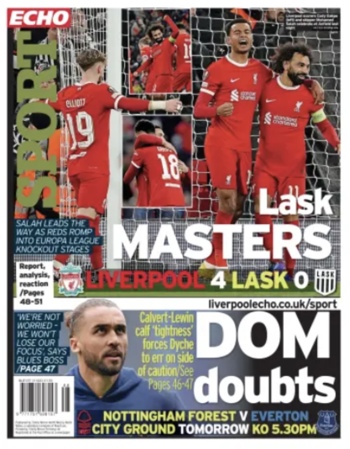 Liverpool Echo Backpage