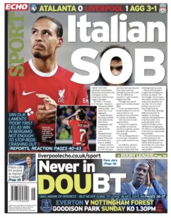 Liverpool Echo Backpage
