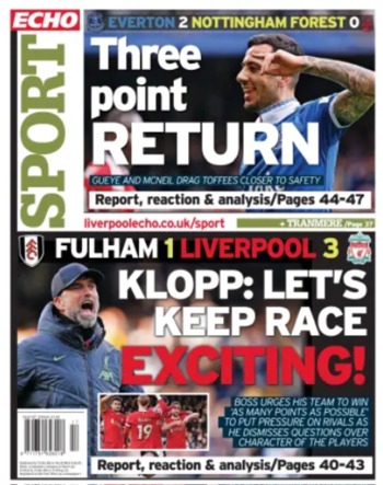 Liverpool Echo Backpage