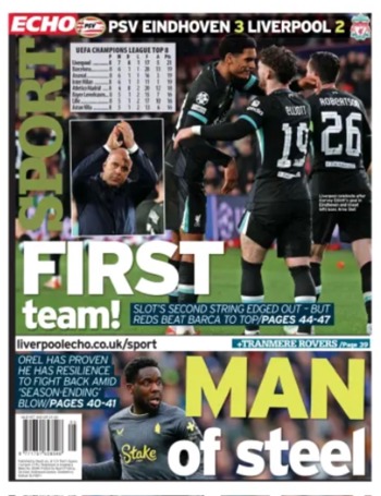 Liverpool Echo Backpage