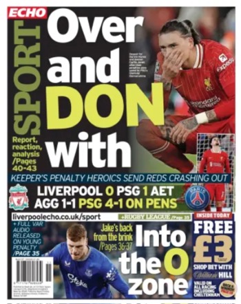 Liverpool Echo Backpage