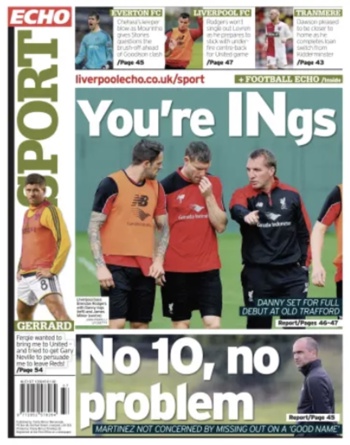 Liverpool Echo Backpage (Before match)