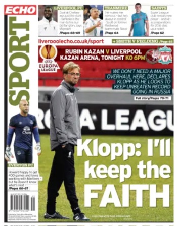 Liverpool Echo Backpage (Before match)