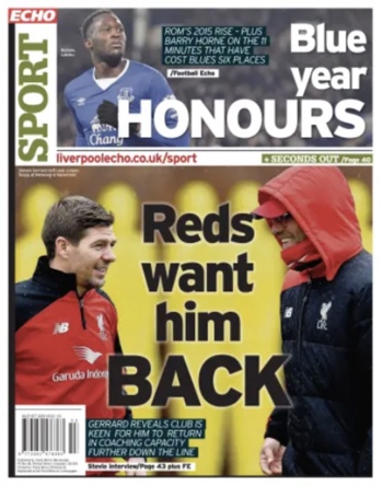 Liverpool Echo Backpage (Before match)
