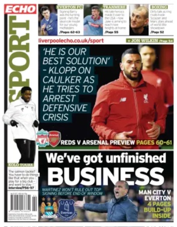 Liverpool ECho Backpage (Before match)