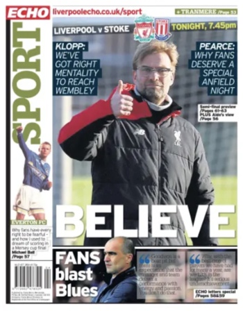 Liverpool ECho Backpage (Before match)