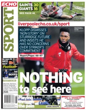 Liverpool Echo Backpage (Before match)