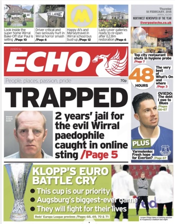 Liverpool Echo Backpage (Before match)