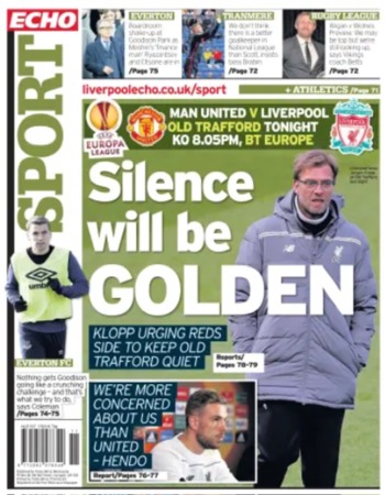 Liverpool Echo Backpage (Before match)