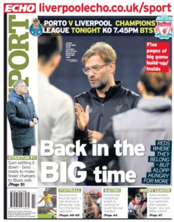 Liverpool Echo Backpage (Before)